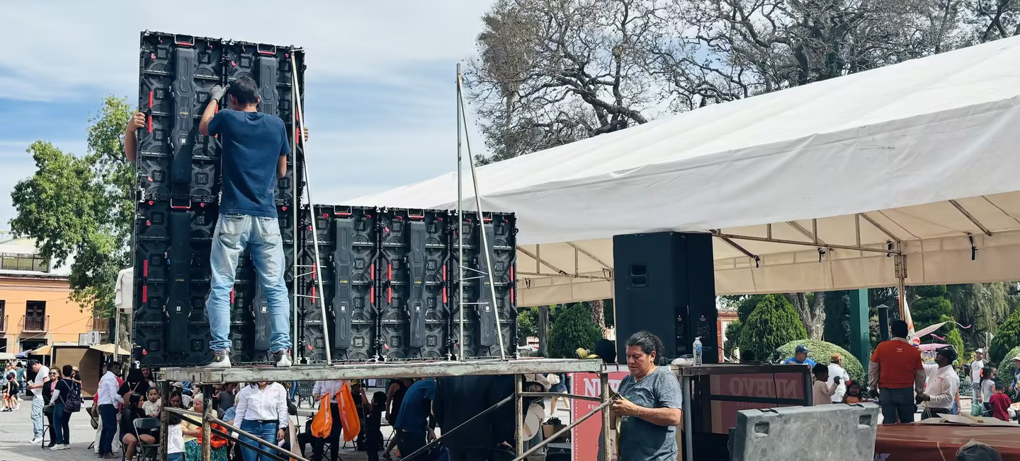 LED display installation