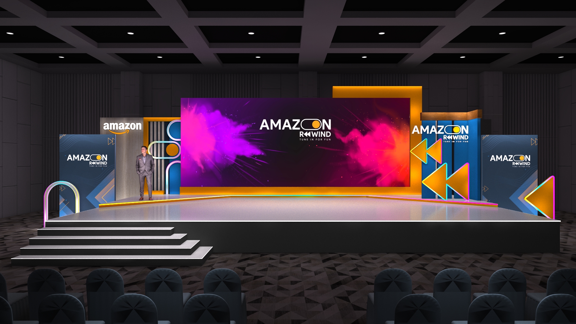 Amazon indoor fixed led display in the exhibition