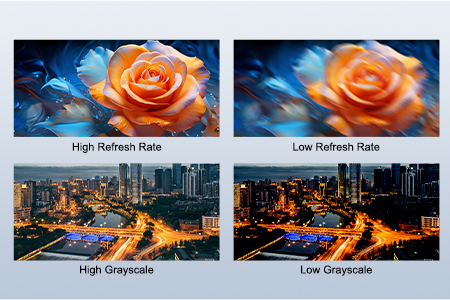 flexible led screen advantage in refresh and grayscale