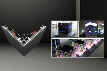90° angel outdoor led display rental  
