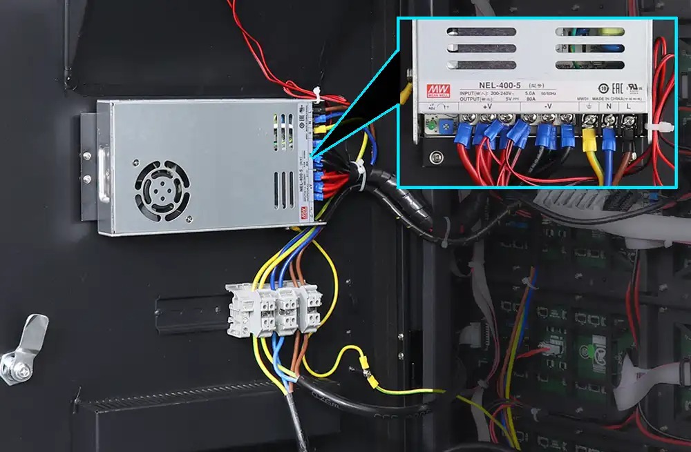 fixed LED display connection