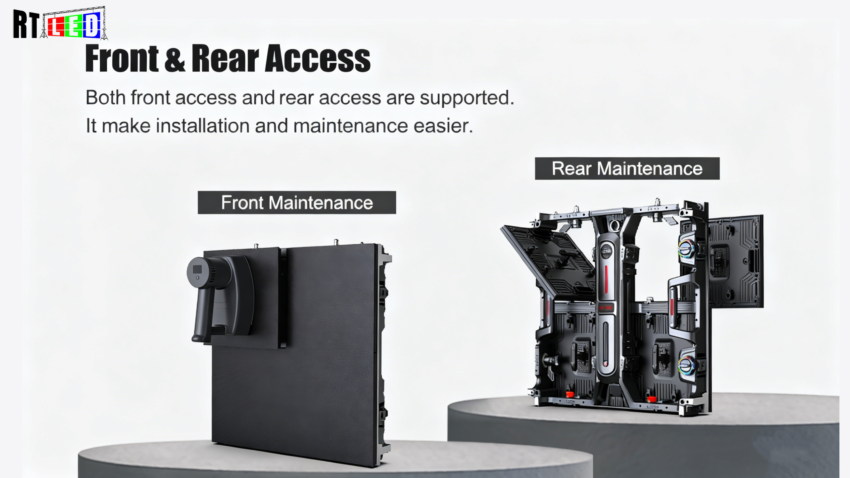 Front maintenance enclosure