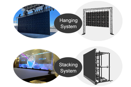 different installation way of LED screen background