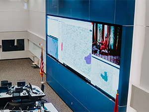 LED display screen for advertising indoor about data analysis