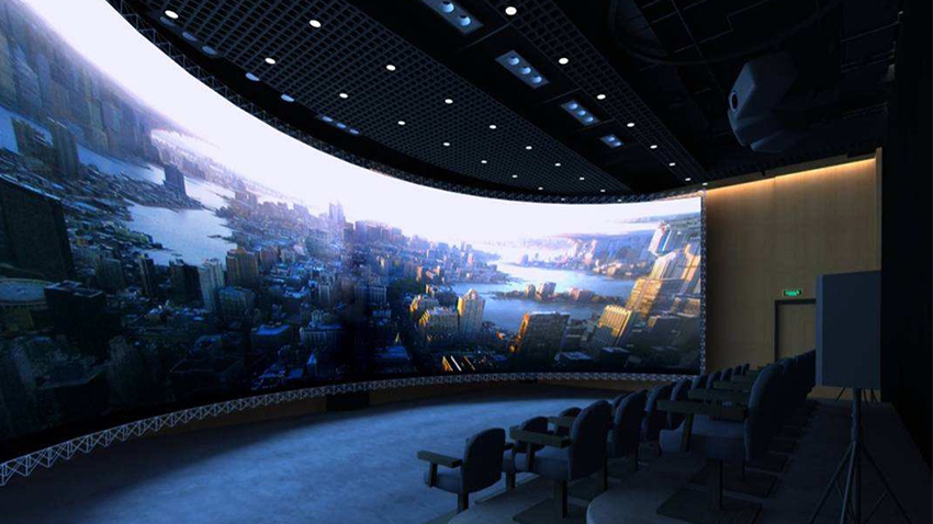 curved led wall