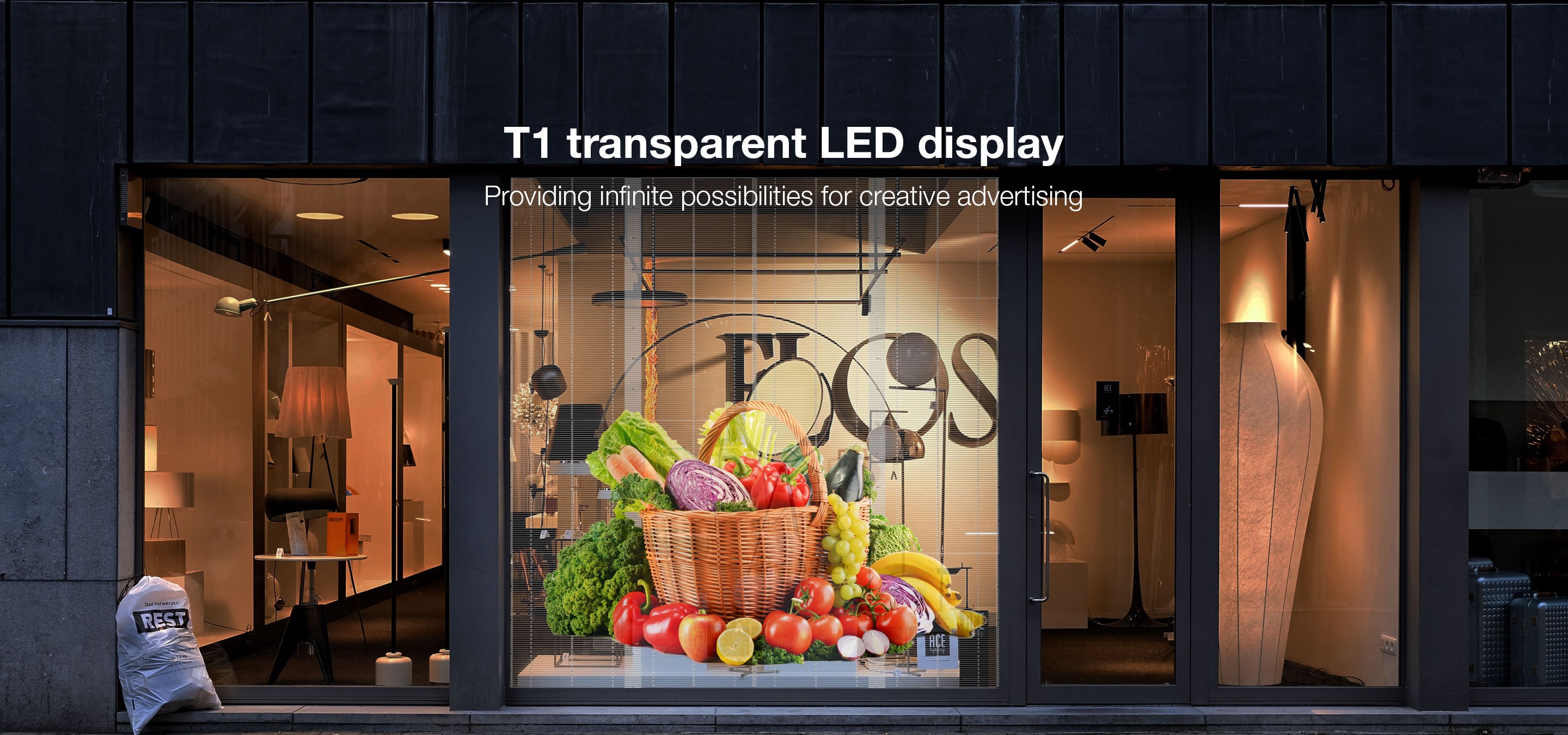 flexible transparent LED screen application