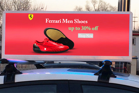 taxi roof LED display	