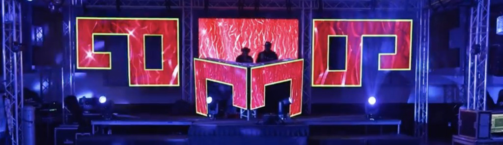 dj booth LED screen