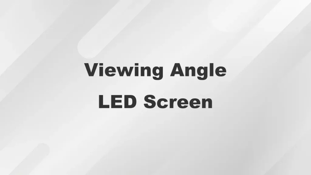 មុំមើលអំពូល LED